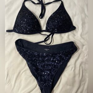 Obey Midnight Sequin Bikini Set